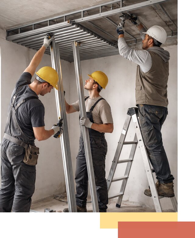 Монтаж реечного потолка под ключ в Дубне