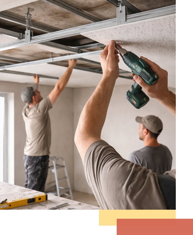 Монтаж акустического потолка в Дубне под ключ