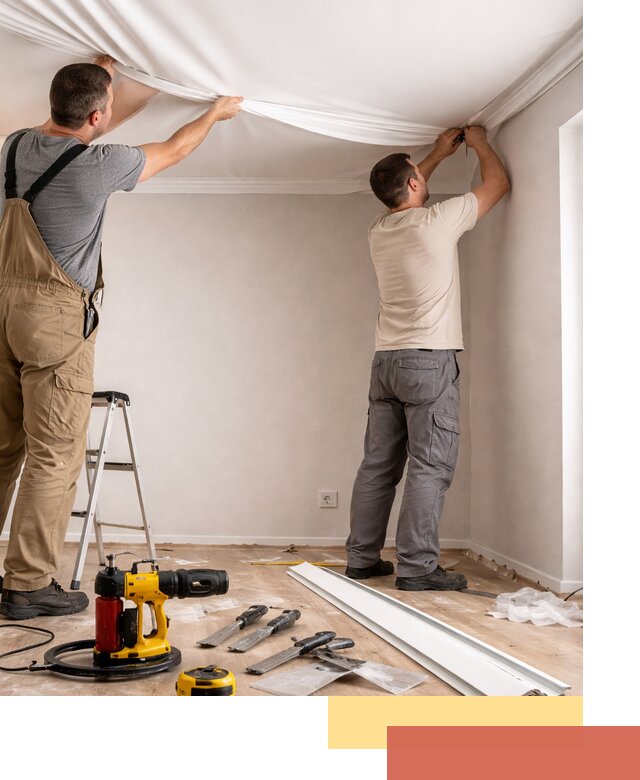 Монтаж ПВХ натяжного потолка в Дубне качественно и быстро