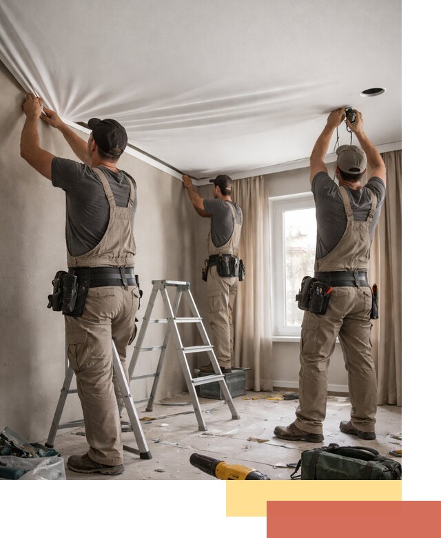 Монтаж матового натяжного потолка в Дубне качественно и быстро