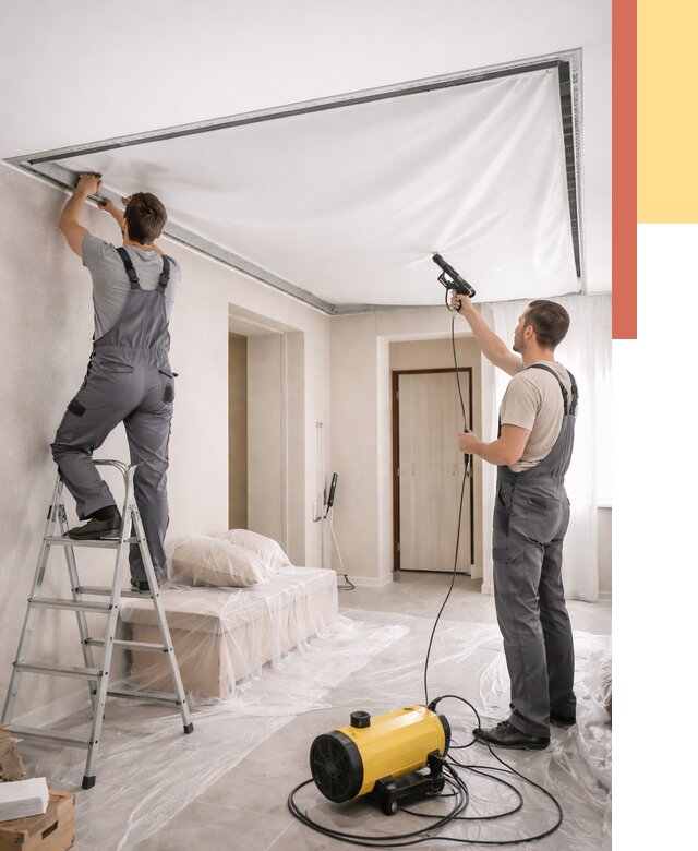 Монтаж натяжного потолка в прихожей в Дубне от 2705 руб. под ключ | ОТДЕЛОЧНИК-Дбн