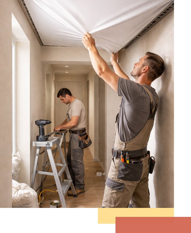 Монтаж натяжного потолка в прихожей в Дубне