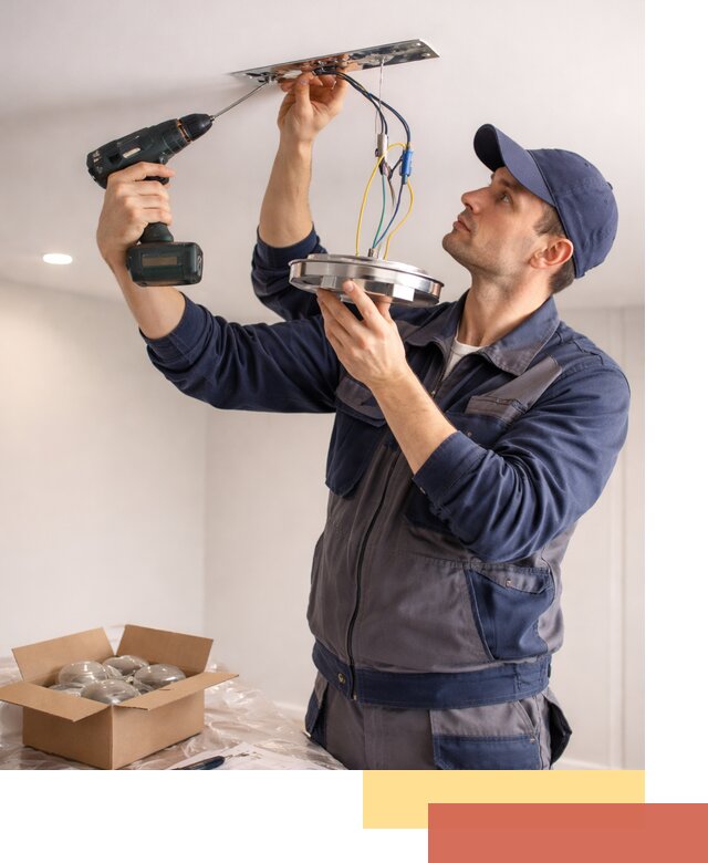 Установка люстры в натяжной потолок в Дубне