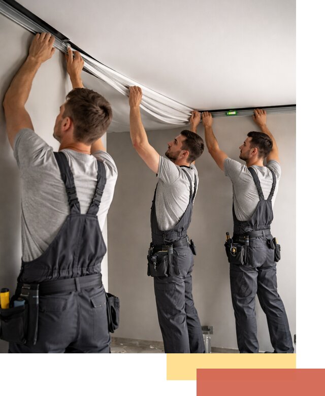 Теневые натяжные потолки в Дубне: монтаж и отделка быстро и качественно