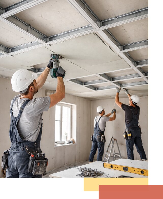 Кессонный потолок из гипсокартона под ключ в Дубне