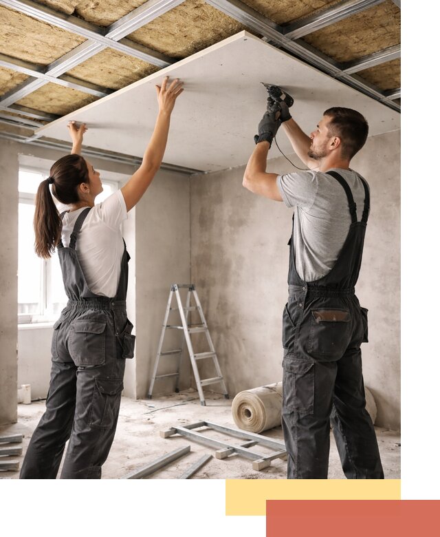 Звукоизоляция потолка из ГКЛ в Дубне профессионально и надежно