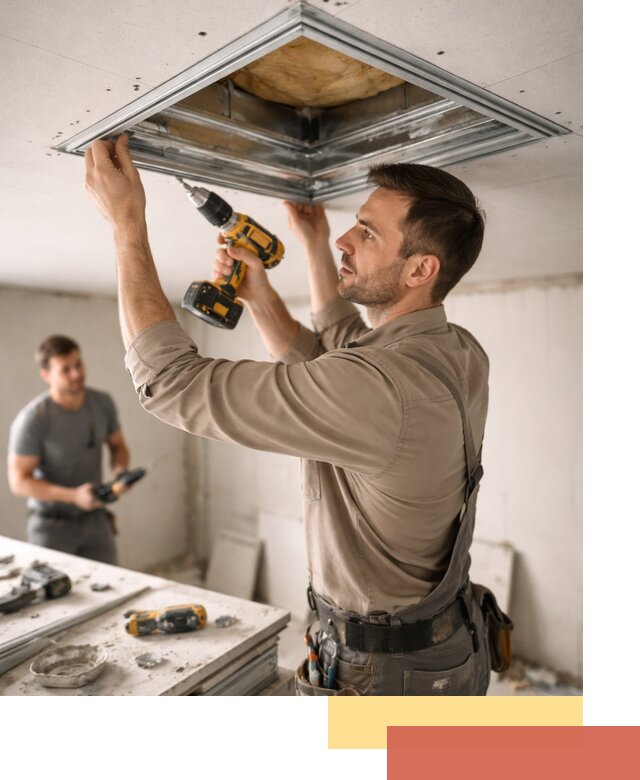 Монтаж люка в потолок из ГКЛ в Дубне