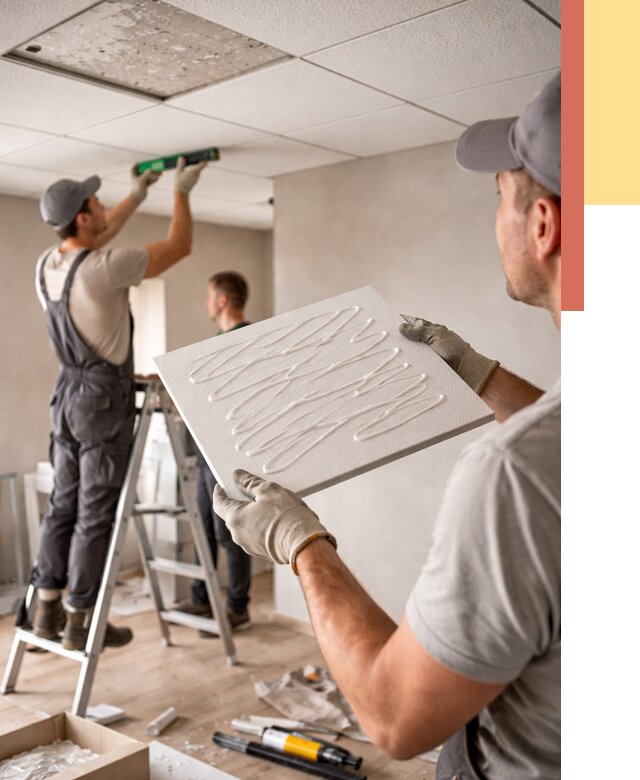 Монтаж потолочной плитки в Дубне от 4594 руб. — быстро и недорого | ОТДЕЛОЧНИК-Дбн