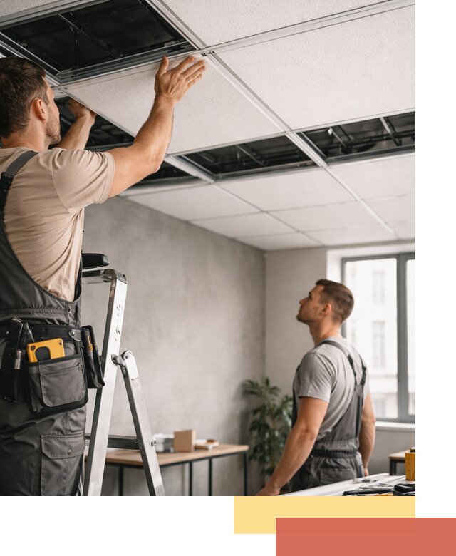 Монтаж потолочной плитки в Дубне качественно и в срок