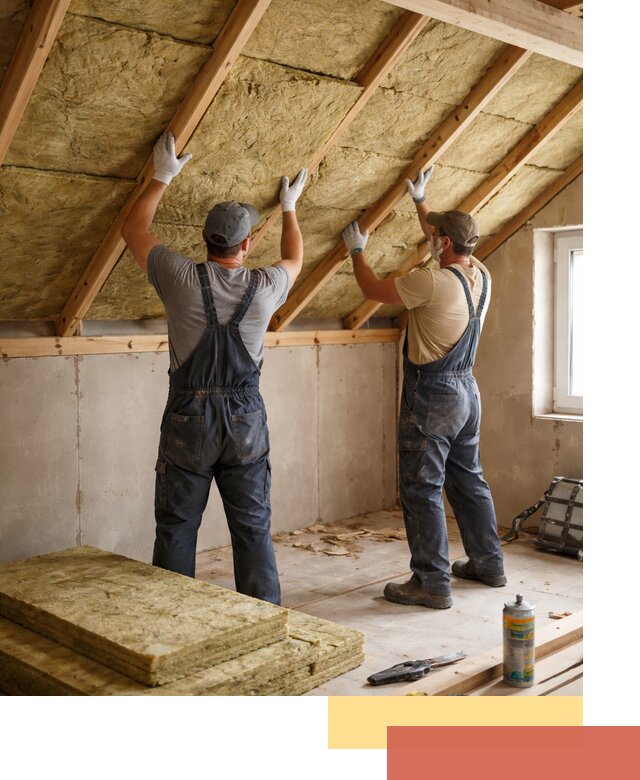 Утепление потолка минеральной ватой в Дубне