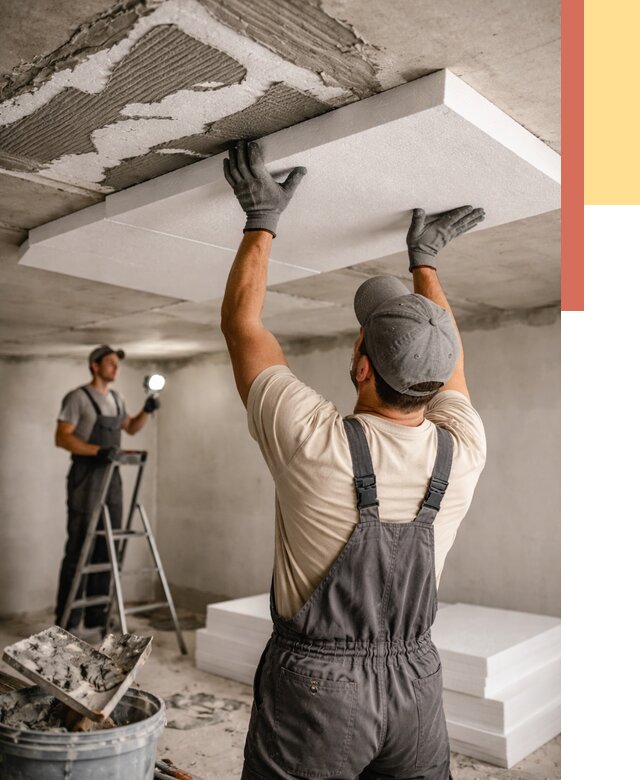 Утепление потолка пенопластом в Дубне от 4594 руб/м2 — недорого и быстро | ОТДЕЛОЧНИК-Дбн